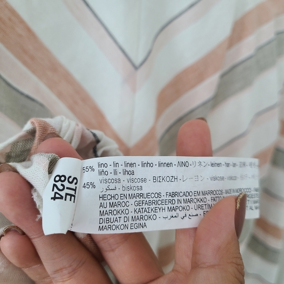 ZARA Linen Blend Crop top - Picture 5 of 7